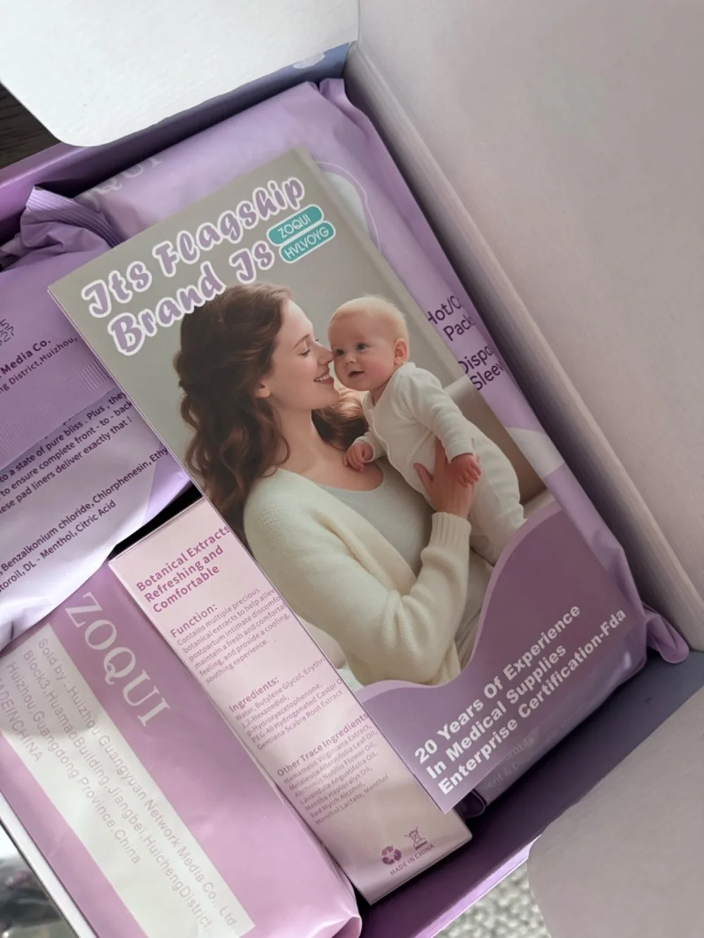 Zoqui Postpartum Essentials Recovery Kit - Brand New